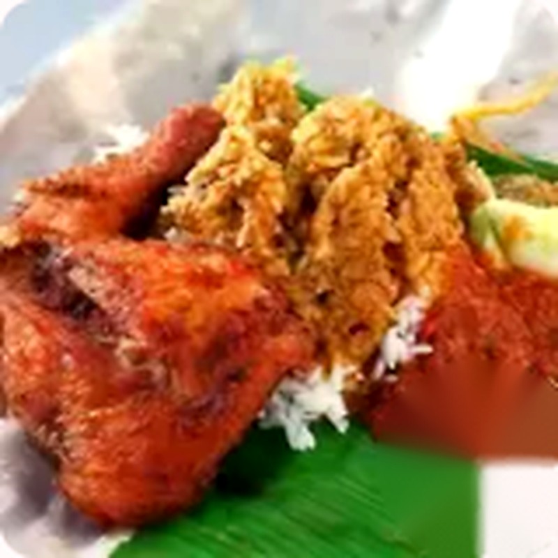 Set nasi kukus ayam berempah