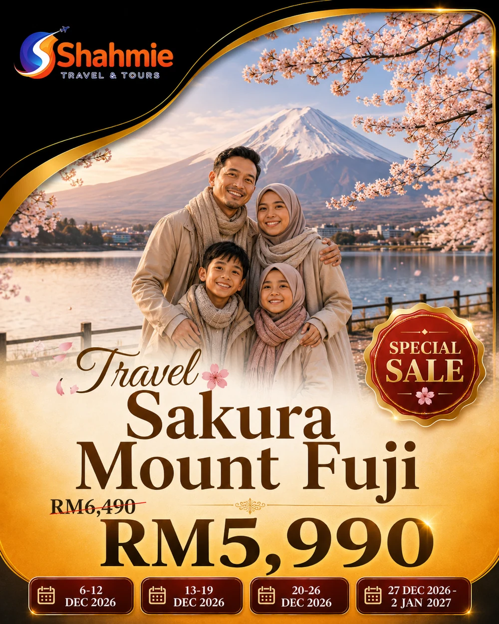 Poster Sakura Mount Fuji