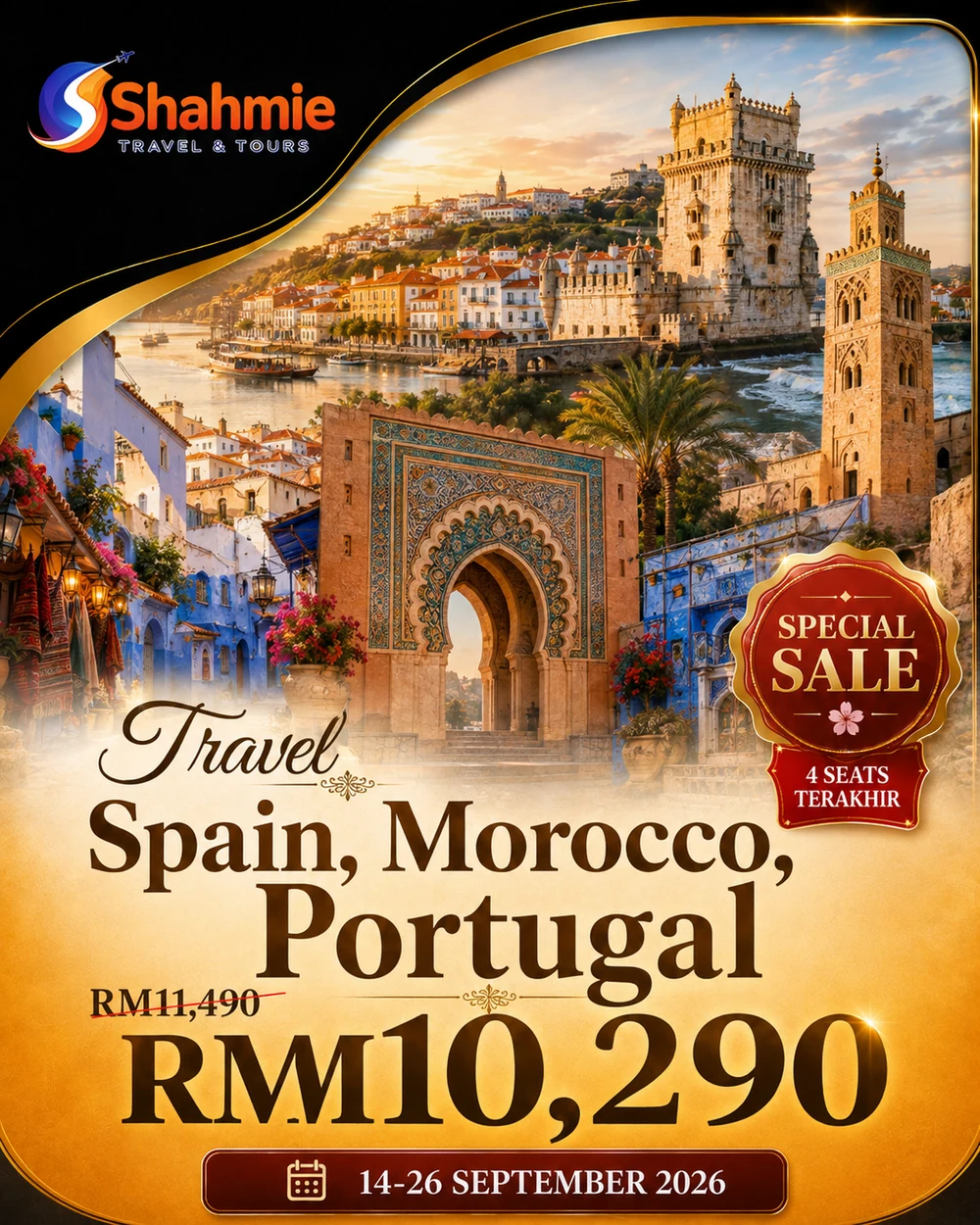 Poster Spain, Morocco & Portugal